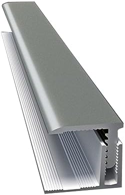L-Shaped Aluminum Threshold Strip, 135cm Floor Transition Cover, Adjustable Height 1.2-1.8cm, Doorway Edge Protector, Light Gray, Durable Floor Trim Solution
