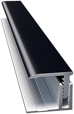 L-Shaped Aluminum Threshold Transition Strip, 135cm Floor Trim Cover for Doorways, Adjustable Height 1.2-1.8cm, Edge Protector Bar - Light Gray Color