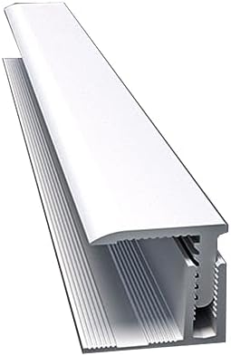 L-Shaped Aluminum Transition Strip, 135cm Floor Trim Cover, Adjustable Height 1.2-1.8cm, Doorway Edge Protector, Light Gray, Durable Flooring Solution