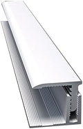 L-Shaped Aluminum Transition Strip, 135cm Floor Trim Cover, Adjustable Height 1.2-1.8cm, Doorway Edge Protector, Light Gray, Durable Flooring Solution