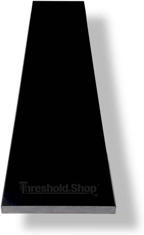 7 Inch Super Threshold Engineered Marble Saddle - 7 Inch Width 36 Inch Length (Super Black)