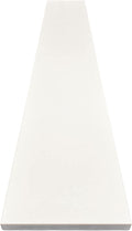 Tenedos Solid White Engineered Marble Doorway Floor Threshold Saddle Polished, for Shower Curb, Bathroom Vanity Backsplash, Window Sill, Maintenance Free, Stain Resistant (4' x 48')
