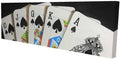 Begin Home Decor 2080-2060-MI78 20 x 60 in. Card Game Spades Royal Flush Closeup - Black Canvas Decor