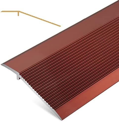 72-Inch Aluminum Wood to Tile Transition Strip - Durable Arc Floor Threshold for Doorways, Perfect for Laminate & Hardwood Floors, Sleek Silver Finish