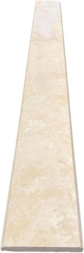 Tenedos Durango Cream Ivory Light Travertine Marble Threshold 6'x36' – Filled & Honed Stone for Doorways, Shower Curb, Transitions, and Interior Flooring