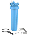 Pentair OMNIFilter BF55 Filter Housing, Premium 20' Heavy Duty Big Blue Whole House Water Filtration Housing with Built-in Bypass, 20-Inch, Blue