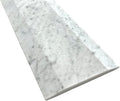 Tenedos Carrara Bianco Marble Double Bevel Hollywood Doorway Floor Transition Threshold (Marble Saddle) Polished - (4x36)