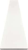 Tenedos Solid White Engineered Marble Threshold Saddle Polished, for Shower Curb, Bathroom Vanity Backsplash, Window Sill, Maintenance Free, Stain Resistant (6' x 48')
