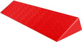 Extra Wide Rubber Wheelchair Ramp for Home, 4' Rise Threshold Ramp with Non-Slip Textured Surface, Red Curb Ramp, 99 x 22 x 10cm