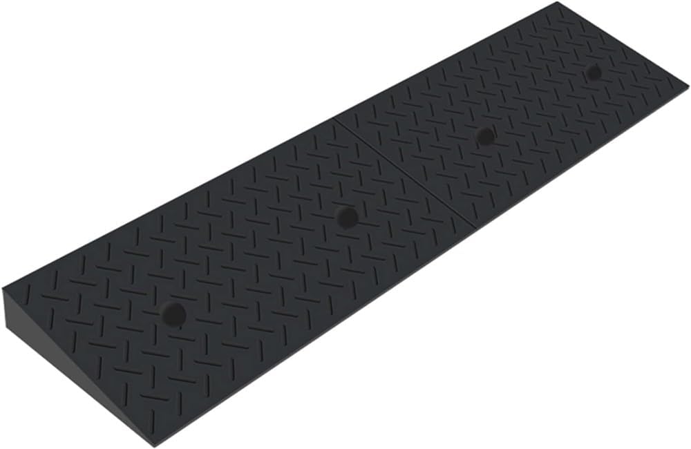 Zanotva 2 Pack Threshold Ramp, Rubber Threshold Ramp, Kerb Ramps, for Doorways Garage Barn Door Steps Inside Outside Home(7cm/2.8in Rise)