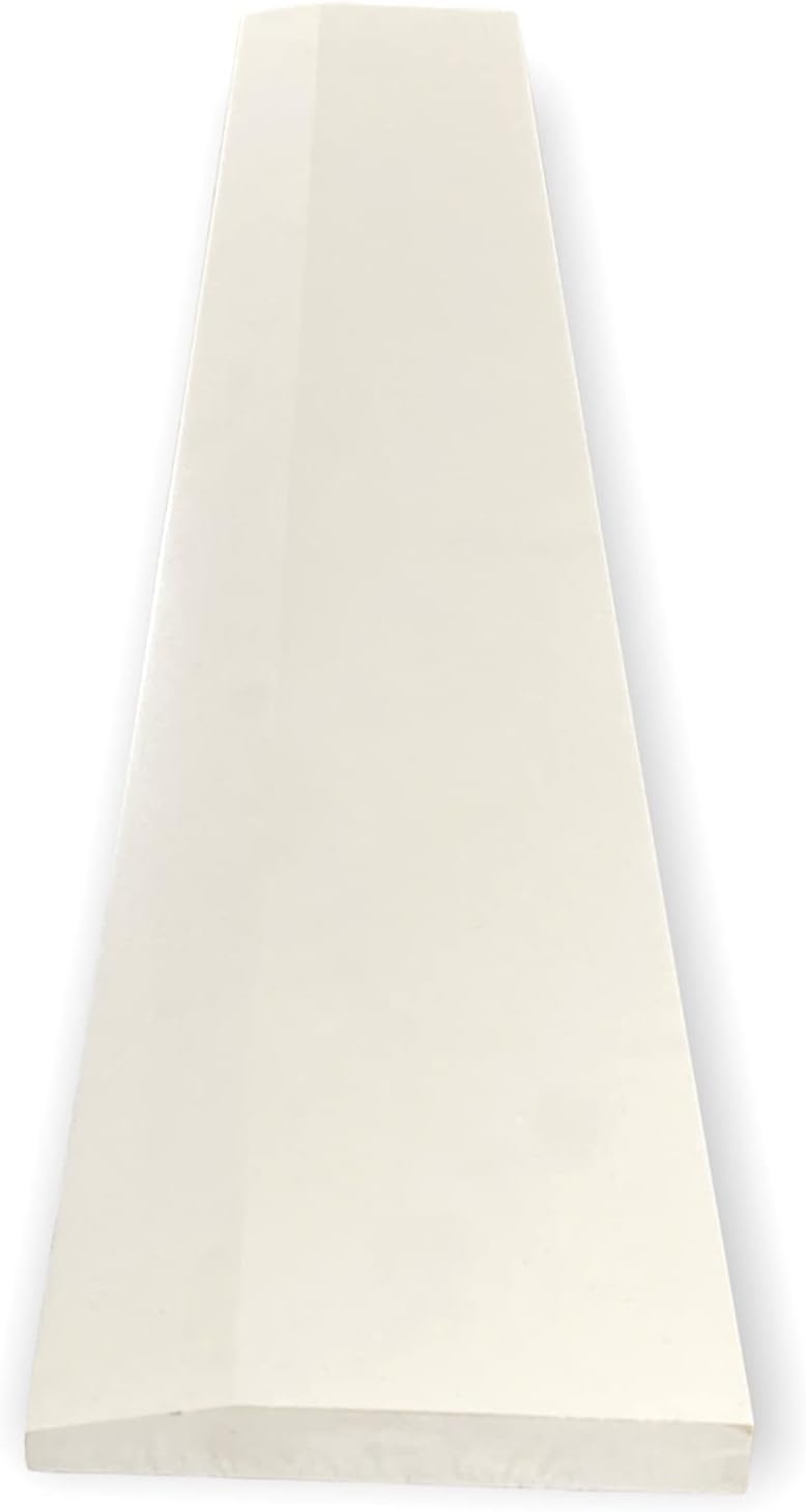 Tenedos Solid White Single Hollywood High Bevel Engineered Marble Threshold Doorway Floor Transition Tile Polished, Maintenance Free, Stain Resistant (5'x36')