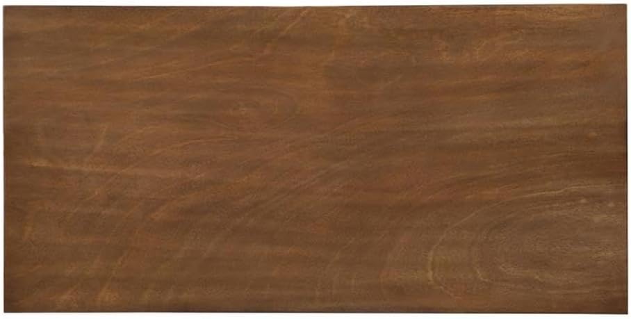 BOWERY HILL Transitional Wood 3-Piece Coffee Table Set, Antique Blue and Oak Finish, MDF and Acacia Wood Tops, Includes Coffee Table and 2 End Tables, Two-Tone Design Living Room Furniture