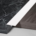 White Aluminum T-Molding Transition Strip for Wood to Tile, Waterproof Door Threshold Bar, Floor Gap Cover Edging Trim for Doorways, 90cm (35.4')