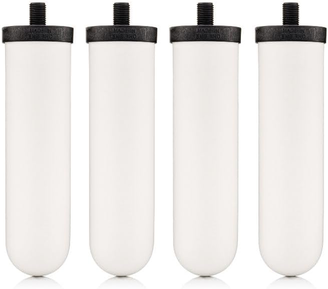 British Berkefeld Doulton 8674 Ultra Sterasyl Ceramic Filter Candle for Countertop Gravity Water Filter System Short Mount 7' - 4 Pack