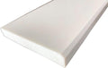 Tenedos Solid White Engineered Marble Doorway Floor Threshold Saddle Polished, for Shower Curb, Bathroom Vanity Backsplash, Window Sill, Maintenance Free, Stain Resistant (4' x 24')