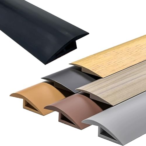 Self-Adhesive Carpet Edging Trim - Cuttable Rubber Floor Reducer Strip for Doorway Thresholds - Ideal for Varying Height - Easy Installation