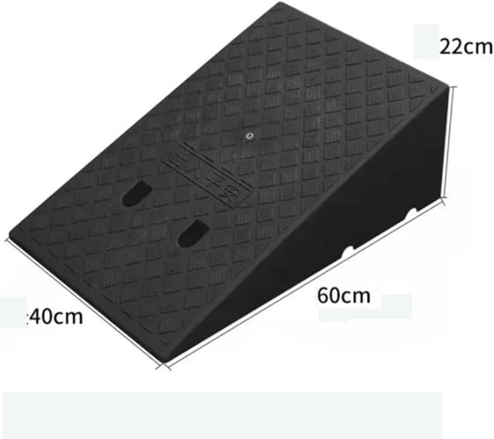 Plastic Curb Ramps Driveway Ramp, Portable Kerb Ramps 2PC Curbside Bridge Ramp, Lightweight 2' - 8' Rise Threshold Ramp Set For Driveway, Loading Dock ( Color : Y , Size : 40*60*22cm/15.8*24*8.