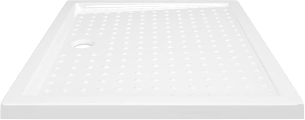 Gecheer Shower Base Tray with Dots, Low Threshold White ABS Shower Pan, 31.5 x 39.4 x 1.6 Inches, Slip-Resistant, Easy-Clean Bathroom Floor Drain Receptor