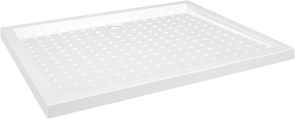 Gecheer Shower Base Tray with Dots, Low Threshold White ABS Shower Pan, 31.5 x 39.4 x 1.6 Inches, Slip-Resistant, Easy-Clean Bathroom Floor Drain Receptor