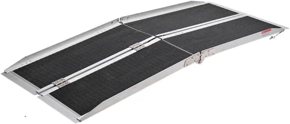 Portable Wheelchair Ramp 6ft, Double Non-Slip, Aluminum Collapsible Wheelchair Ramp, Home Threshold Ramp, YMINCGGM Manufacturing Load Capacity Up to 800lbs, Suitable for Doorways, Steps