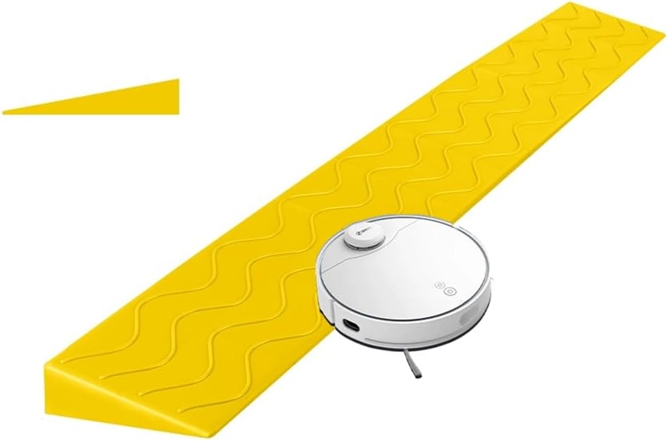 Non-Slip Rubber Wheelchair Ramp - 1-4 Inch Rise Threshold Mat for Home Steps and Doorways(Yellow,H 0.78IN)