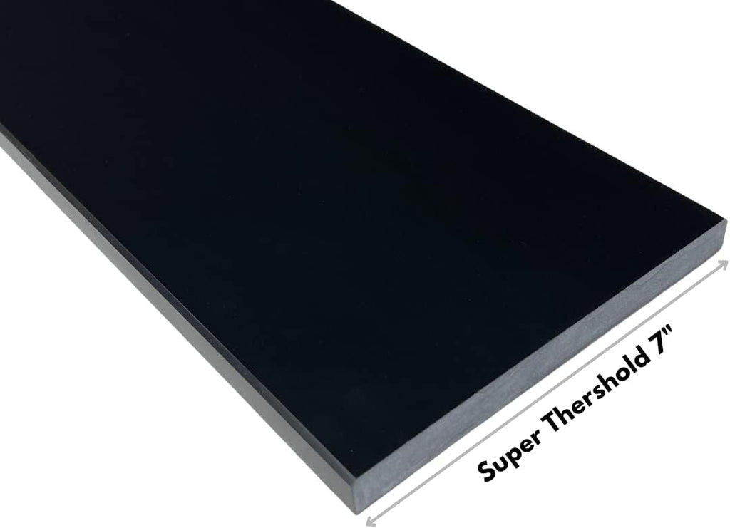 7 Inch Super Threshold Engineered Marble Saddle - 7 Inch Width 36 Inch Length (Super Black)