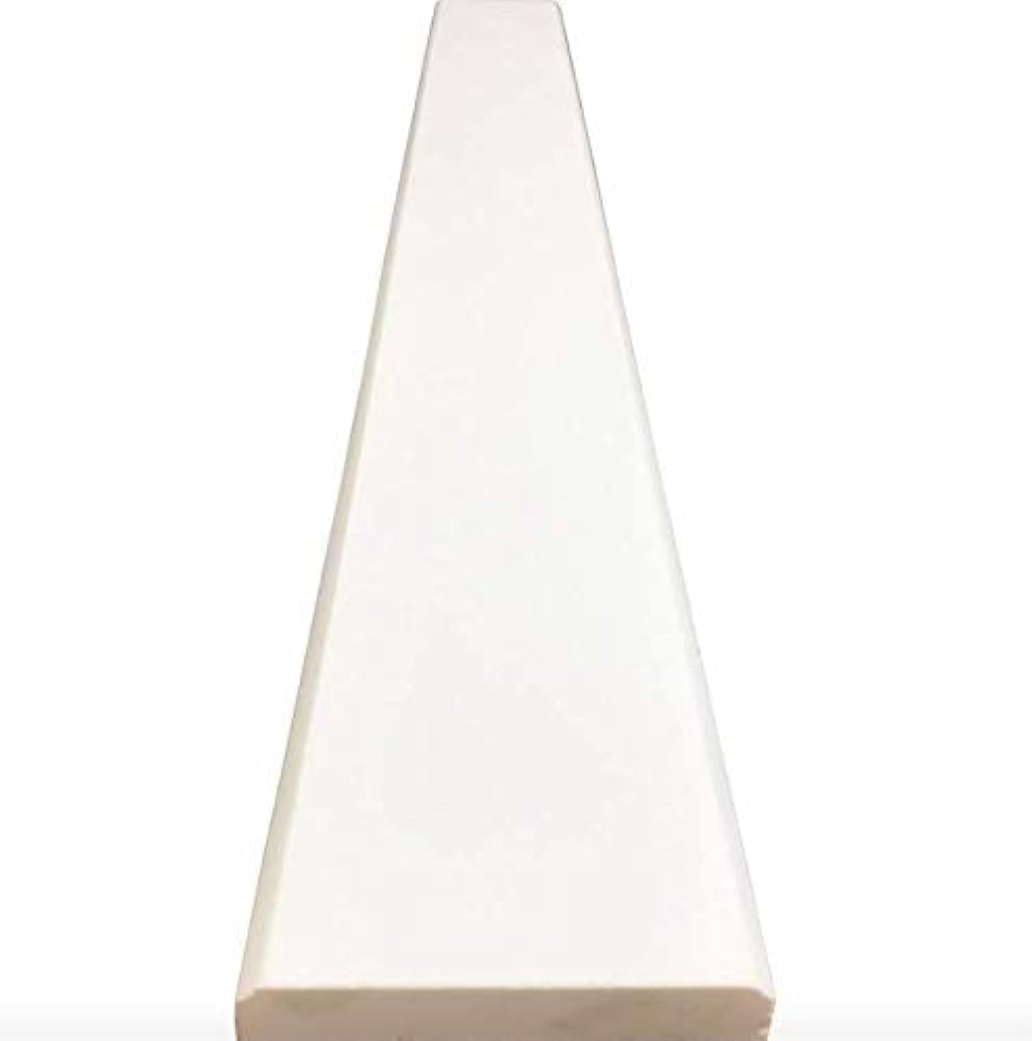 Tenedos Solid White Engineered Marble Threshold Saddle Polished, for Shower Curb, Bathroom Vanity Backsplash, Window Sill, Maintenance Free, Stain Resistant (5' x 36')