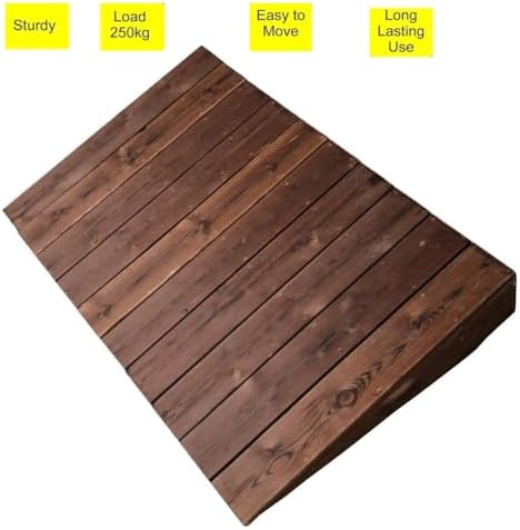 Non-Slip Wood Threshold Ramp for Home - 4' to 10' Rise, Durable Front Door Transition Ramp (90x80x25cm/35x31x10) - Ideal for Wheelchairs & Mobility Aids