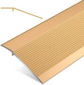 72' Wood to Tile Transition Strip - Aluminum Alloy Floor Threshold for Doorways, Perfect for Tile, Laminate & Hardwood Floors, Silver Arc Design, Durable & Stylish
