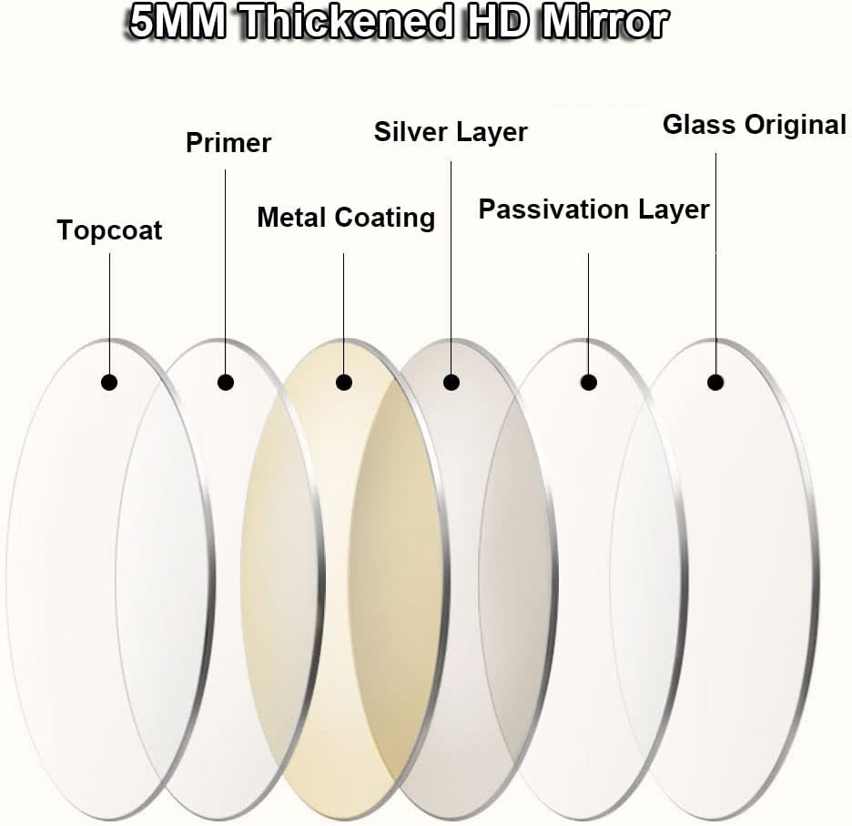 Freestanding Round Vanity Mirror with Led Lights, Bedroom Illuminated Tabletop Mirrors, 3 Color Lighting Stainless Steel Frame Cosmetic Mirror - Touch Switch (Color : Gold, Size : 50x50cm/20, Black