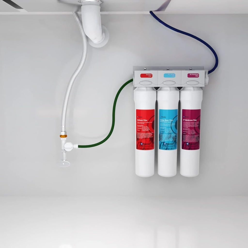 Watts Premier Annual Pure UF-3 5-Pack Filter Kit for 3-Stage Ultra Filtration and RO Pure Reverse Osmosis System, Push Button, 2 Sediment Filters, 2 LVOC Carbon Filters, UF Membrane, WQA Certified
