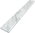 Italian White Carrara Polished Marble Threshold Double Bevel for Floor Transitions (5' x 48')