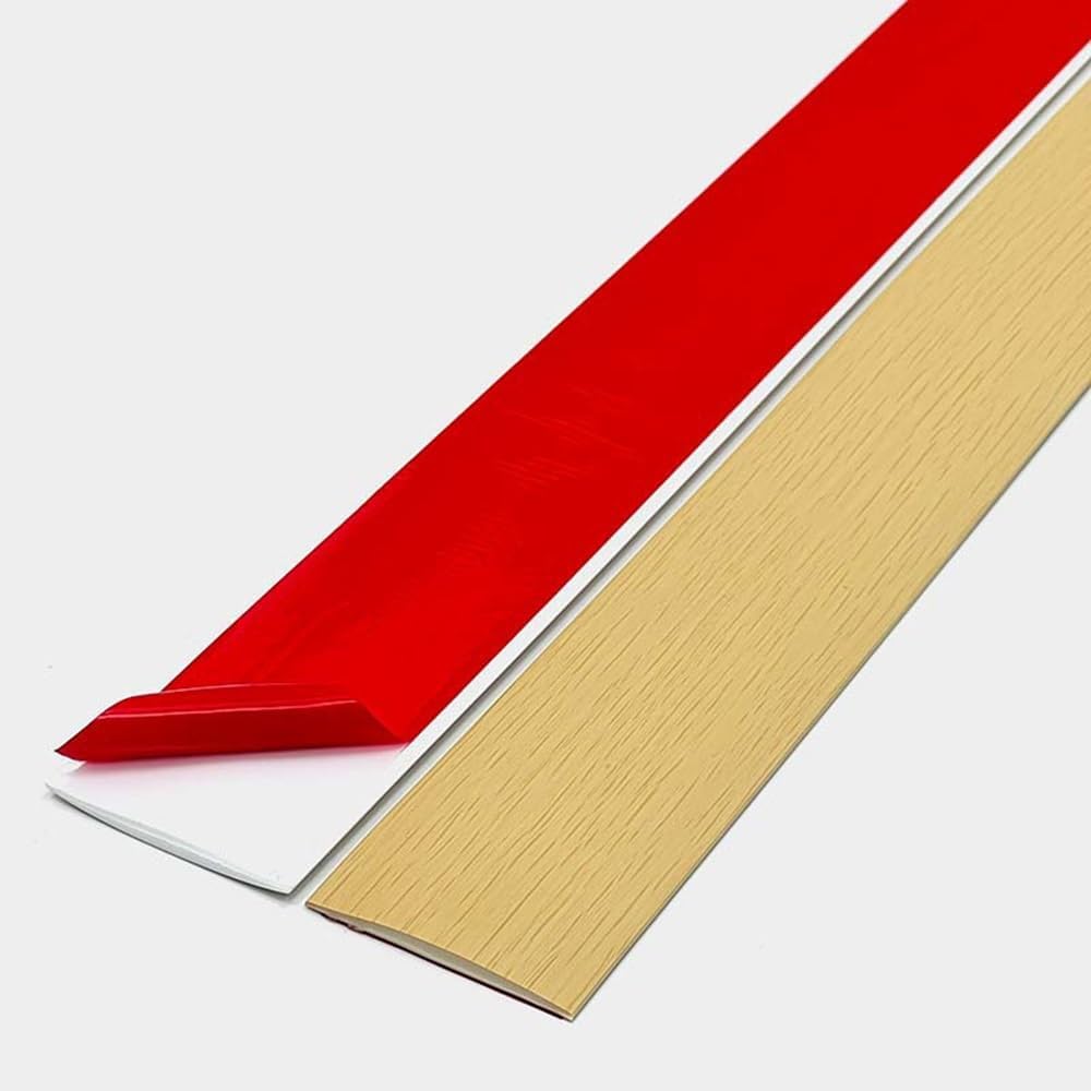 Vinyl Flooring Transitions Marble Grain Self-Adhesive Floor Transition Strip Threshold Repair Cover Strips Laminate Flat Divider Strip 3in 76mm Wide(Beige,20m-787in)