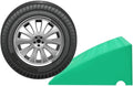 Zanotva 2 Pack Rubber Curb Ramp，2' 3' 4' 5' Rise Threshold Ramp for Wheelchair Driveway Scooters Stairs(Green,19x10.6x3.9in)
