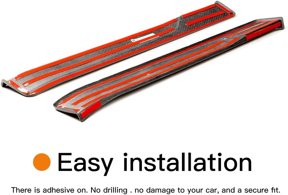 JSWAN 2pcs Carbon Fiber Door Edge Guards Door Sill Protector Fit for Nissan Z RZ34 400Z Fairlady Z (2023 2024 2025 up) Door Threshold Protection Door Pedal Kick Panel Strip Cover