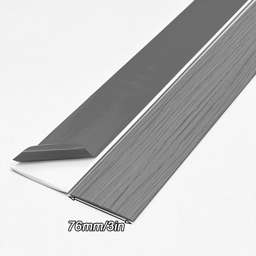 Vinyl Flooring Transitions Marble Grain Self-Adhesive Floor Transition Strip Threshold Repair Cover Strips Laminate Flat Divider Strip 3in 76mm Wide(Beige,20m-787in)