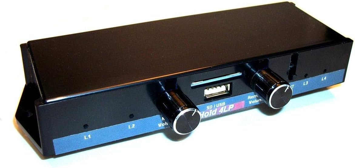 iHold A4LP 4-Line Music On Hold Player system for all corded or cordless 2 line or 4 line telephones, 'All-In-One' Music On Hold adapter plus mp3 On-Hold Music Player
