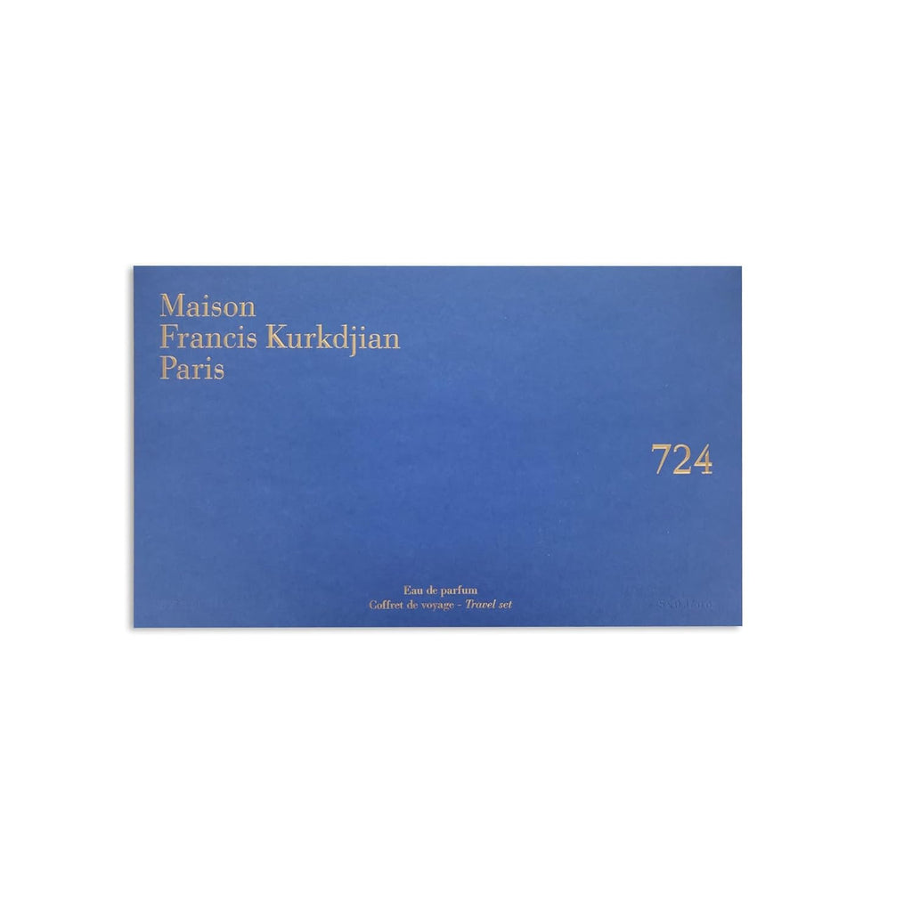 Maison Francis Kurkdjian 724 for Unisex 6 Piece Travel Set (5 × 0.37 Ounce Eau de Parfum Spray Refills + Globe Trotter Travel Spray Case)