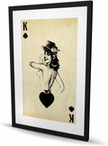 Begin Home Decor C1FM24361H9PI3 24 x 36 in. King of Spades - Man Cave Sports & Games Framed Print Decor