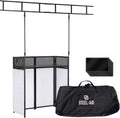 STEEL-AID Foldable, Portable DJ Controller Studio Booth With I-Beam Light Truss System & Carry Case - Professional DJ Tabletop Stand with Black & White Panels for Recording Sound Equipment & Lights