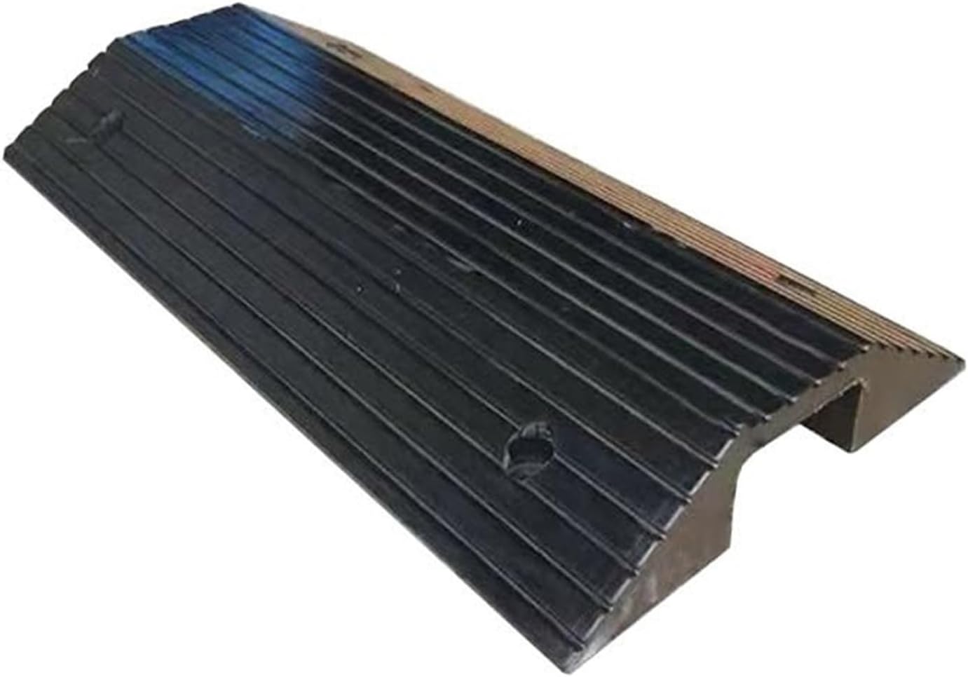 Bridge-Type Rubber Threshold Ramps，Double-Sided Sloping Ramps，Driveway Curb 3' 4' Rise Ramp, 16' 32' Wide Wheelchair Step Pad(80x45x10cm)