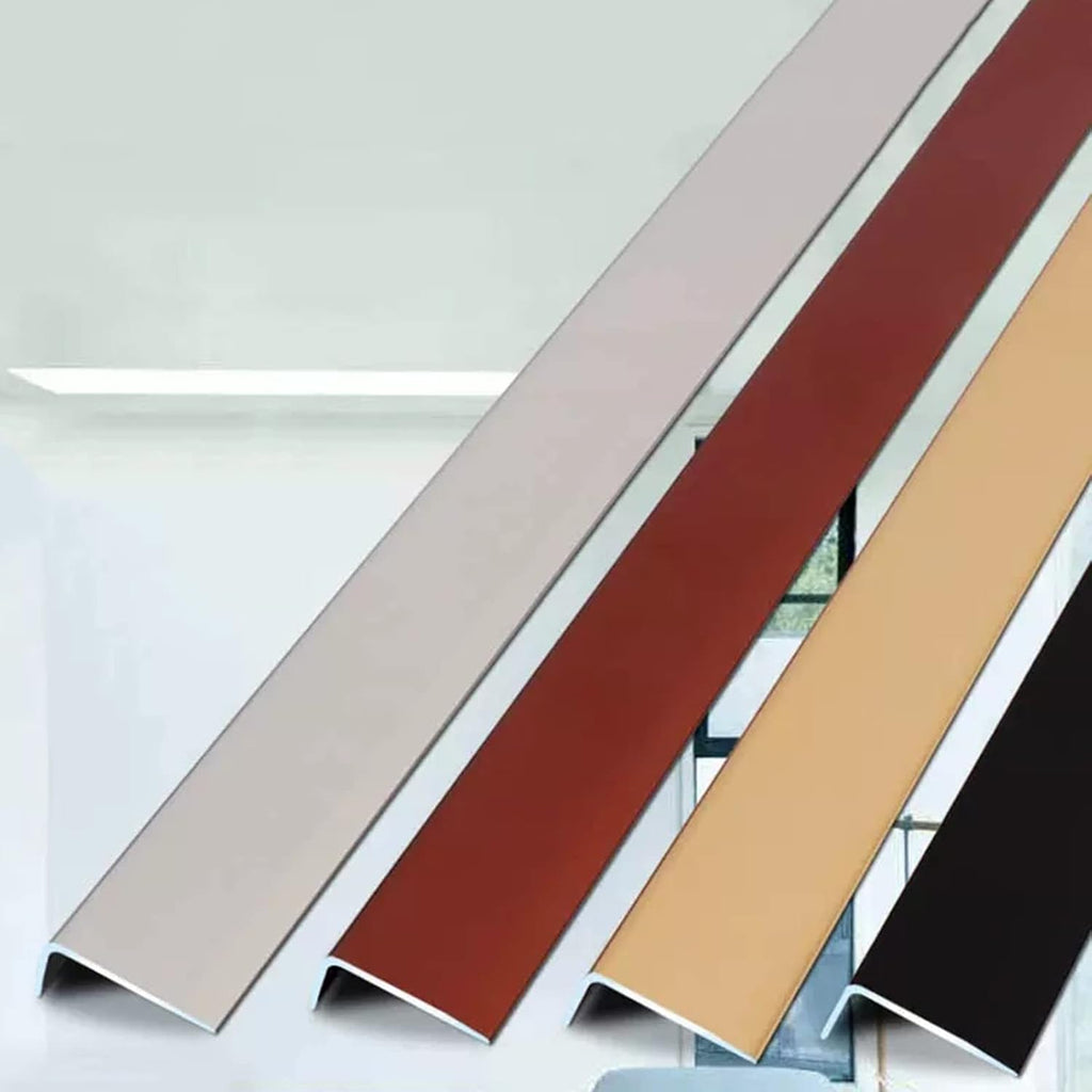 L-Shaped Corner Guard for Floor/Doorway, Aluminum Metal Waterproof Flooring Threshold Transition Strip, Stair Edging Trim Strip (Red Width 28mm(1.1'))