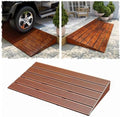 Portable Wooden Wheelchair Ramp, Non-Slip Solid Wood Threshold Ramp for Doorways & Garage, 3.2'/3.9' Rise, Easy Access for Wheelchairs & Mobility Aids