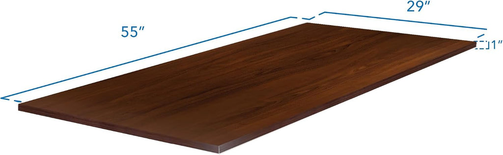 Mount-It! Table Top for Sit Stand Desk - 29 x 55 Inches - Nut Brown - Desk Sold Separately