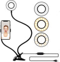 Selfie LED Ring Light Tabletop Shooting Ring Lamps Studio Light with Phone Holder for Video Photo Makeup (Color : Black Size : 63cm) (Black 63cm)