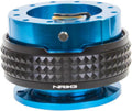 NRG Innovations NRG-SRK-210BL-BK GEN 2.1 Steering Wheel Quick Release Adapter, 6-Hole & 6x70 and 6x74mm Bolt Patterns Blue Body/Black Pyramid Ring/Glow Ring