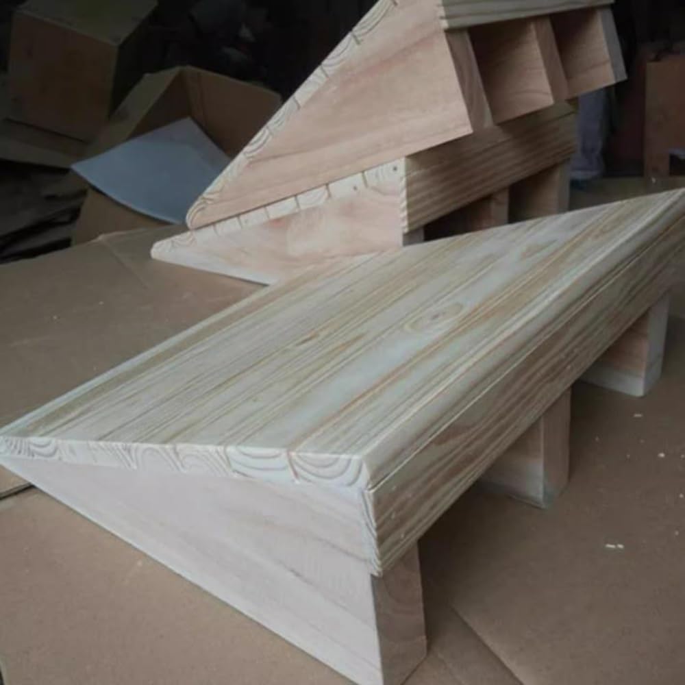 Wooden Door Threshold Ramp 3' 4' 5' 6' Rise Entry Ramps Wood Wheelchair Ramp Non-Slip Curb Ramps for Home Steps/Doorways(35x39x15cm/14x15x6in)