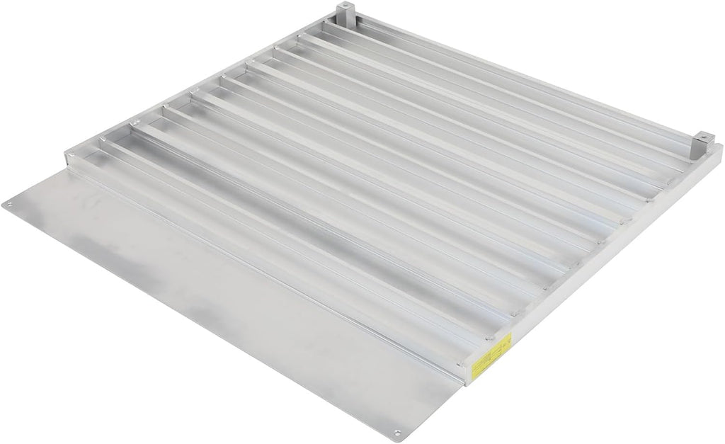 ECCPP Portable and Anti-Slip Surface Wheelchair Ramp, For Doorway Rated 600LBS Weight Capacity, Aluminum Threshold Ramp 15.7' L x 31.5' W