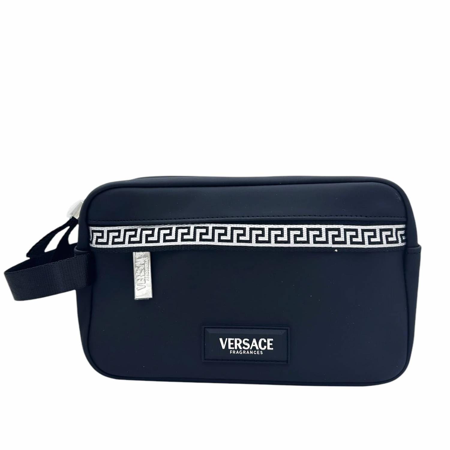 Versace Eros by Versace for Men - 3 Pc Gift Set 3.4oz EDT Spray, 10ml EDT Spray, Blue Trousse