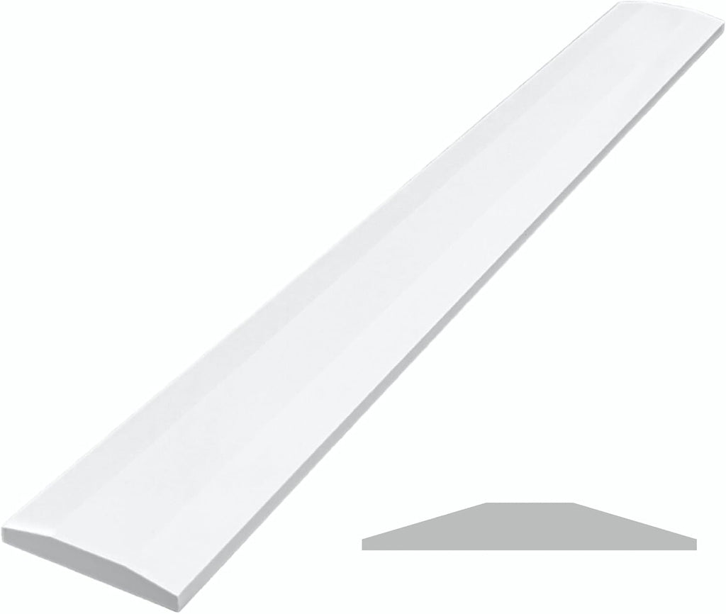Double Hollywood Engineered Marble Threshold for Floor Transition (Super White, 5' x 36')